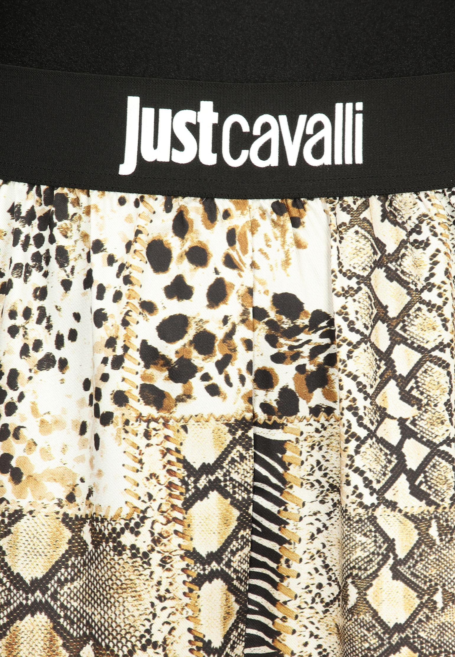 Широкие брюки со змеиным принтом JUST CAVALLI