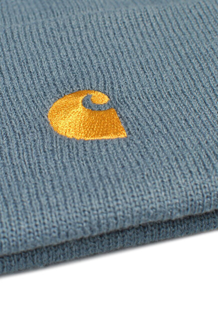 Синяя шапка-бини с логотипом CARHARTT WIP - США