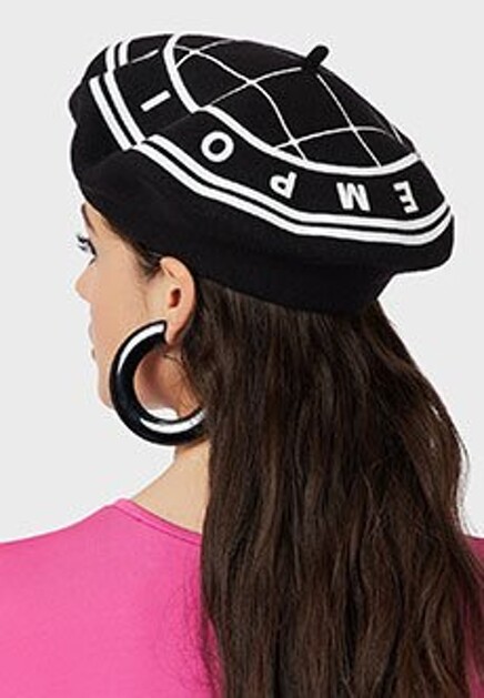 Черный берет EMPORIO ARMANI