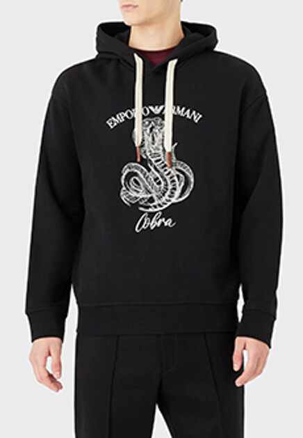 Худи с принтом EMPORIO ARMANI