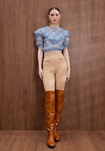 Брюки ELISABETTA FRANCHI  - Полиамид - цвет бежевый