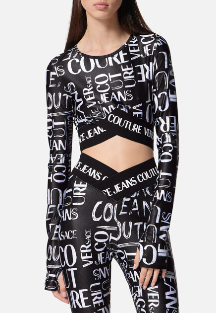 Кроп-топ с длинными рукавами VERSACE JEANS COUTURE - ИТАЛИЯ