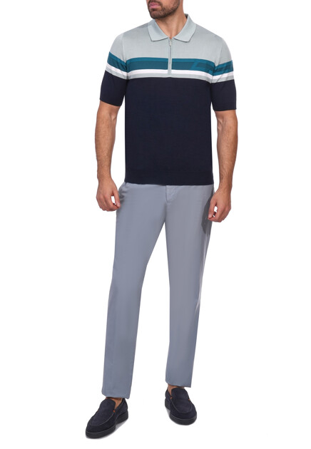 Поло из хлопка и шёлка ZILLI - ФРАНЦИЯ