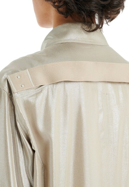 Рубашка с металлическим эффектом RICK OWENS