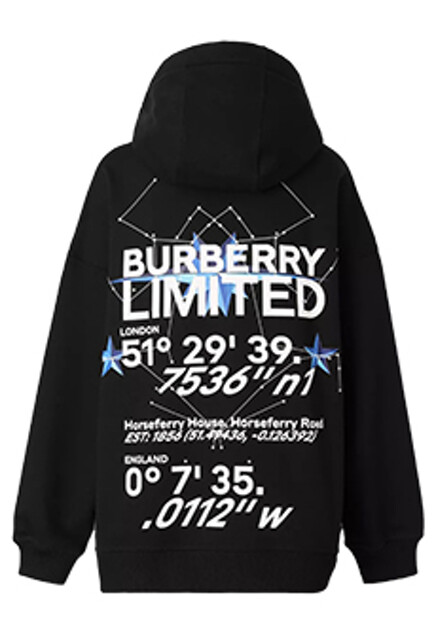 Худи с принтом в виде альпийских созвездий BURBERRY