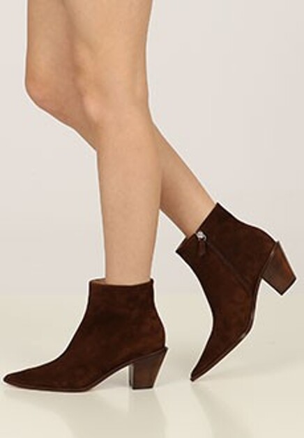 Коричневые замшевые казаки CASADEI