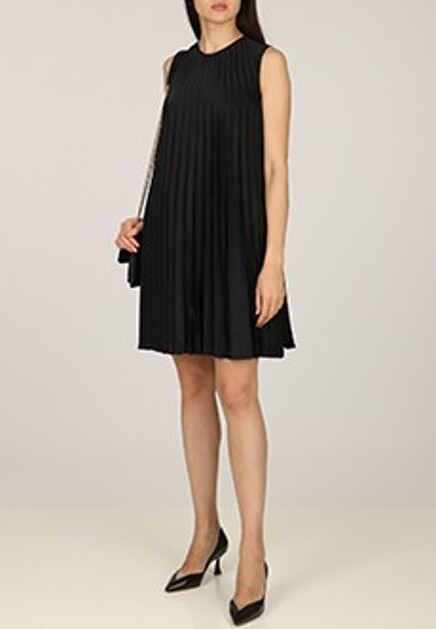 Плиссированное платье свободного кроя VALENTINO RED