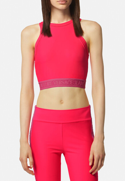 Топ VERSACE JEANS COUTURE  - Полиамид - цвет розовый