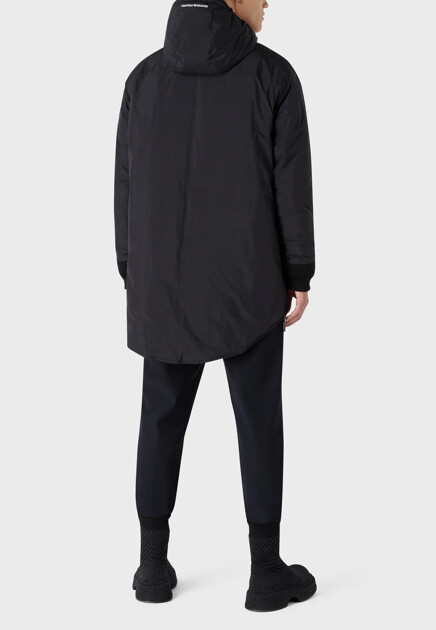 Пуховик EMPORIO ARMANI  - Полиамид - цвет синий