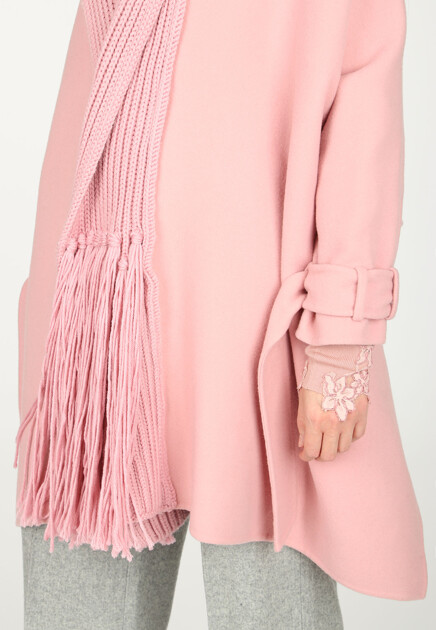 Полупальто ERMANNO SCERVINO  - Шерсть - цвет розовый