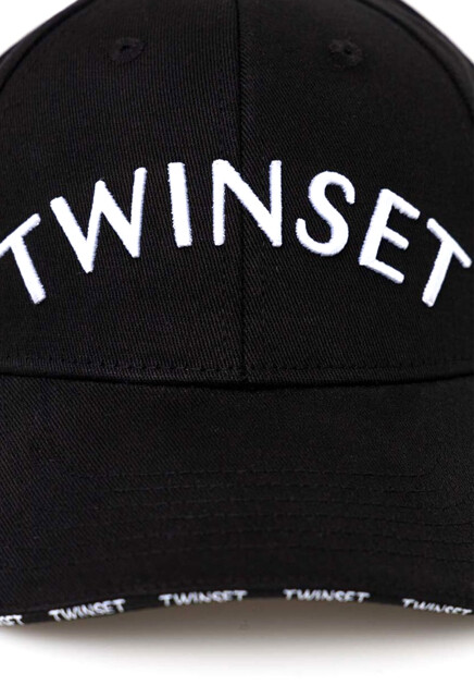 Черная хлопковая бейсболка TWINSET Milano - ИТАЛИЯ