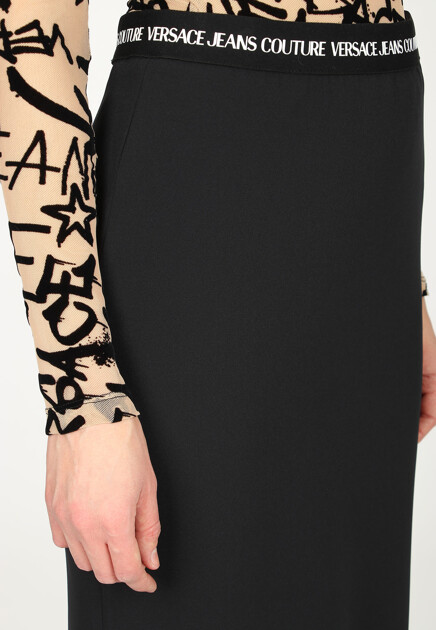 Юбка с логотипированным поясом VERSACE JEANS COUTURE