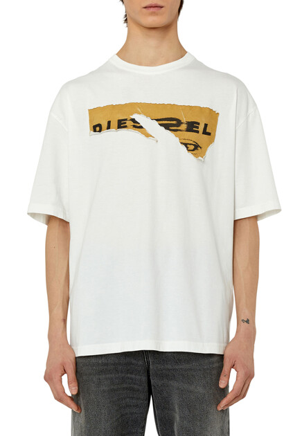 Футболка DIESEL  - Хлопок - цвет белый