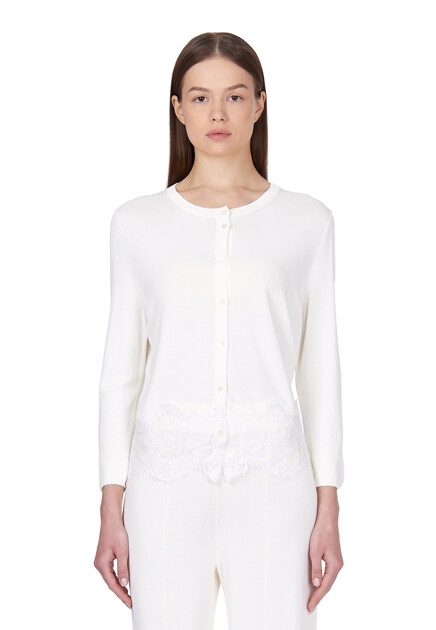 Кардиган ERMANNO SCERVINO  - Вискоза - цвет белый
