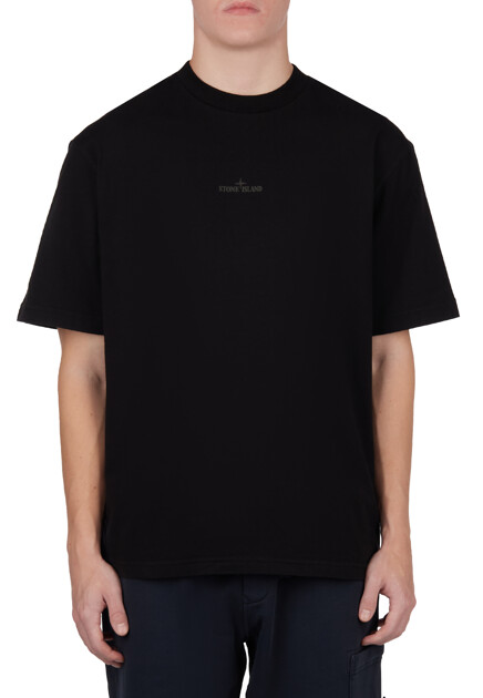 Футболка STONE ISLAND  - Хлопок - цвет черный