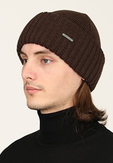 Шапка с отворотом из шерсти STETSON