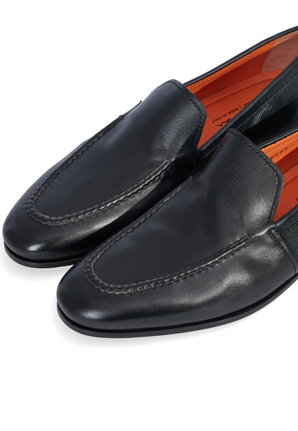 Лоферы SANTONI  - Кожа - цвет черный
