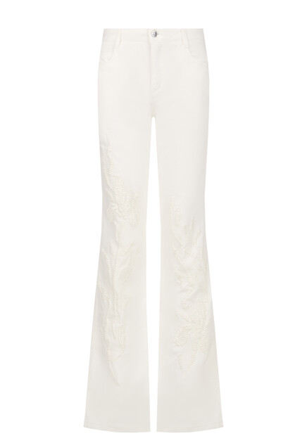 Джинсы с крупной вышивкой ERMANNO SCERVINO
