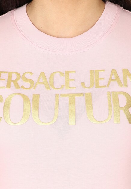 Футболка VERSACE JEANS COUTURE  - Хлопок - цвет розовый