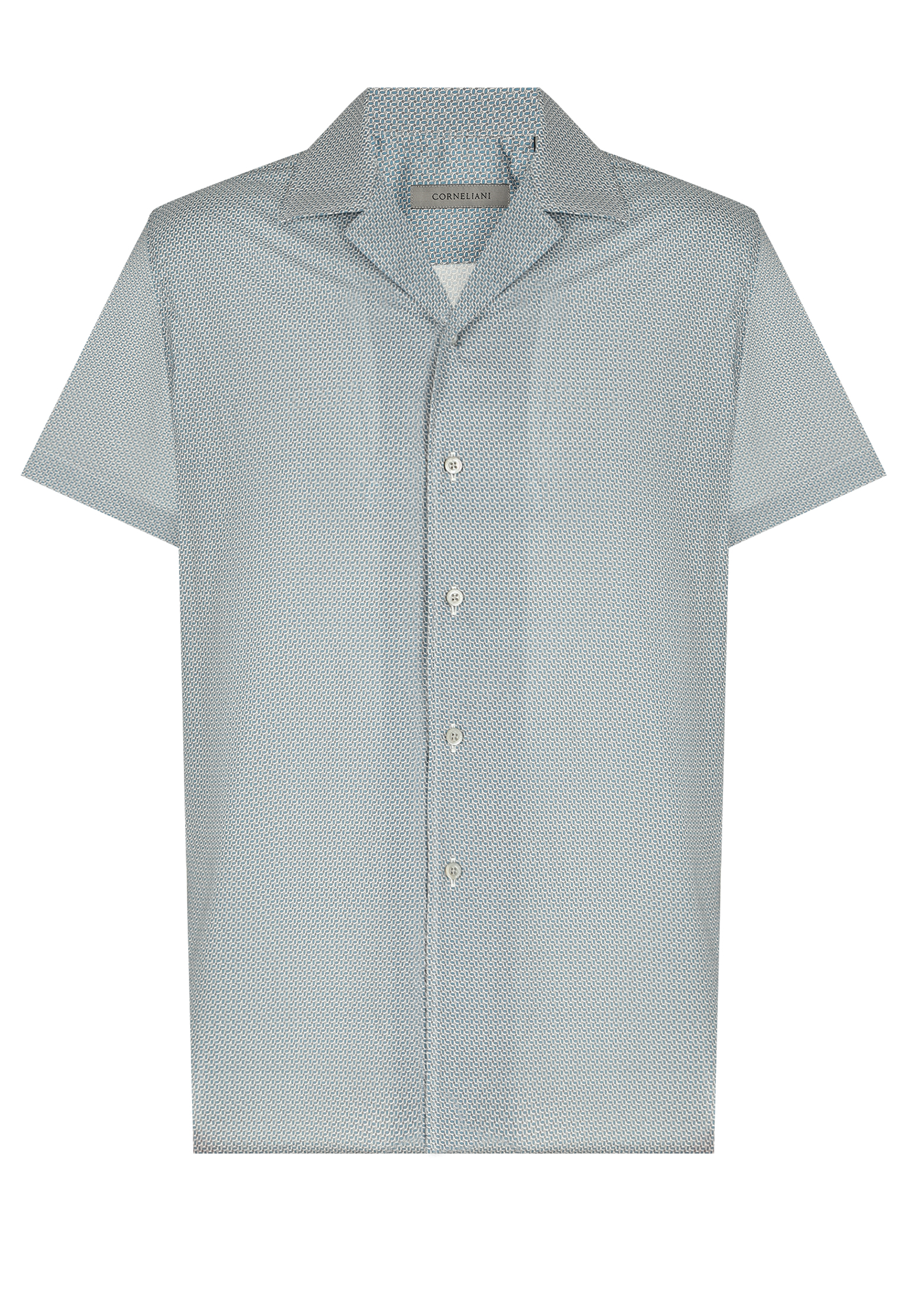 Хлопковая рубашка с короткими рукавами CORNELIANI