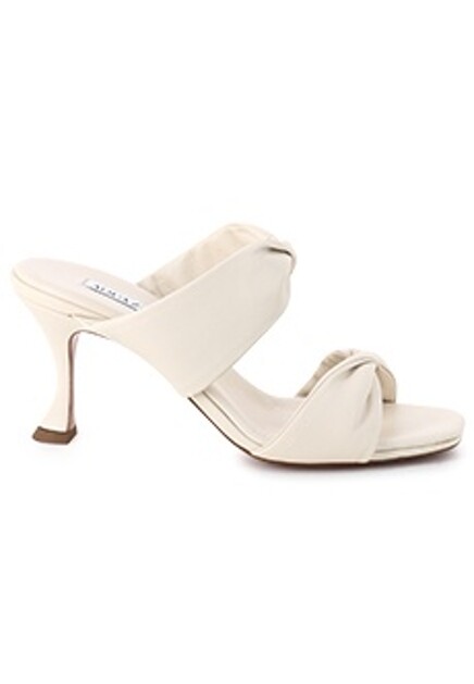 Бежевые мюли на каблуке AQUAZZURA