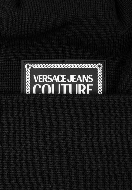 Шапка VERSACE JEANS COUTURE  - Шерсть, Акрил - цвет черный