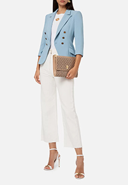 Двубортный приталенный пиджак ELISABETTA FRANCHI