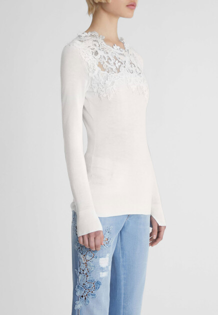 Водолазка с кружевом  ERMANNO SCERVINO