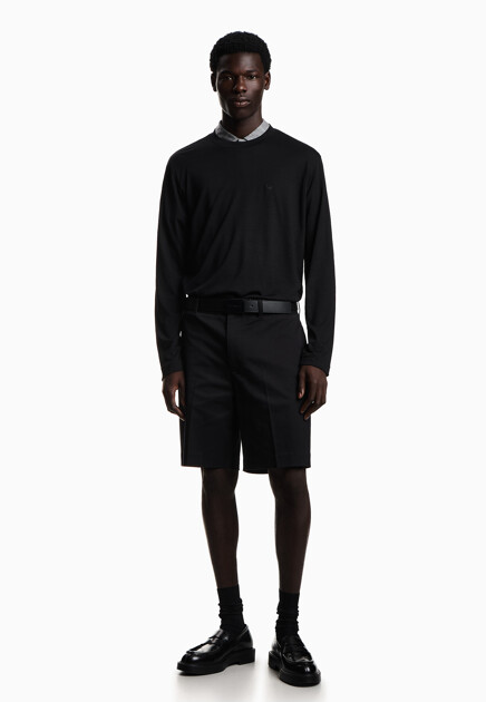 Лонгслив из тонкой шерсти EMPORIO ARMANI - ИТАЛИЯ