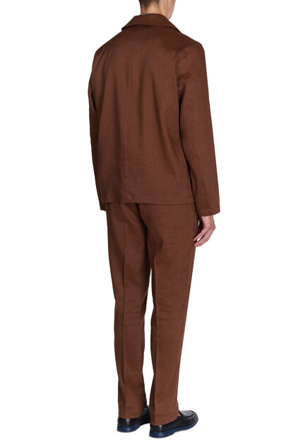 Костюм CORNELIANI  - Шерсть, Лён - цвет коричневый