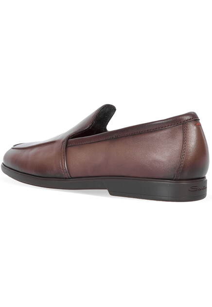 Лоферы SANTONI  - Кожа - цвет коричневый