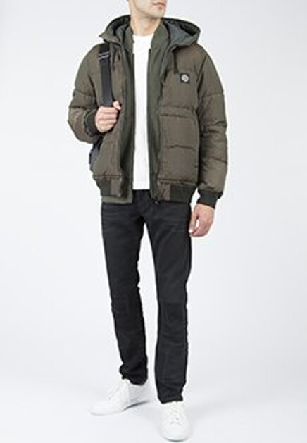 Пуховый бомбер STONE ISLAND