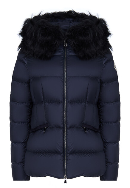 Приталенная куртка с мехом MONCLER