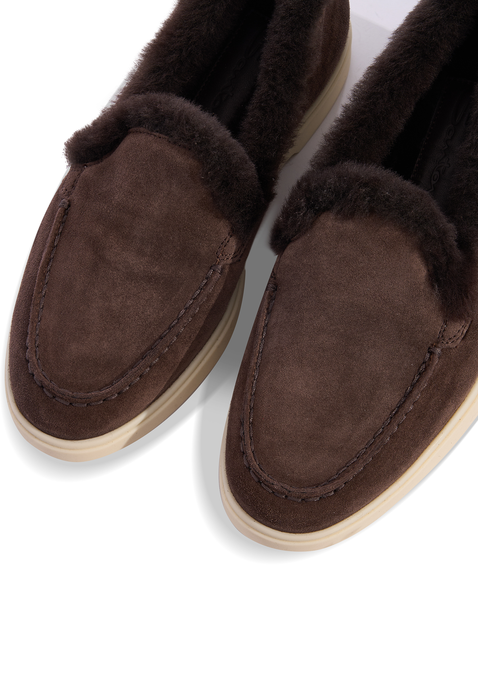 Лоферы SANTONI  - Замша - цвет коричневый