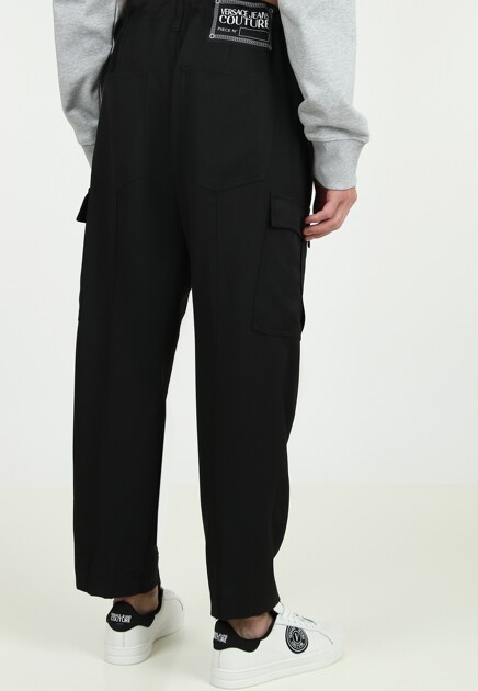 Брюки VERSACE JEANS COUTURE  - Вискоза, Полиэстер - цвет черный