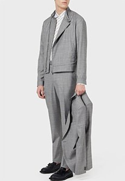 Белая рубашка в полоску EMPORIO ARMANI