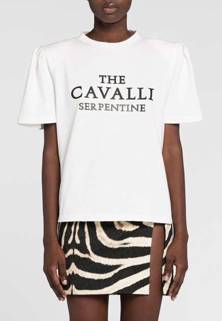 Футболка ROBERTO CAVALLI  - Хлопок - цвет белый