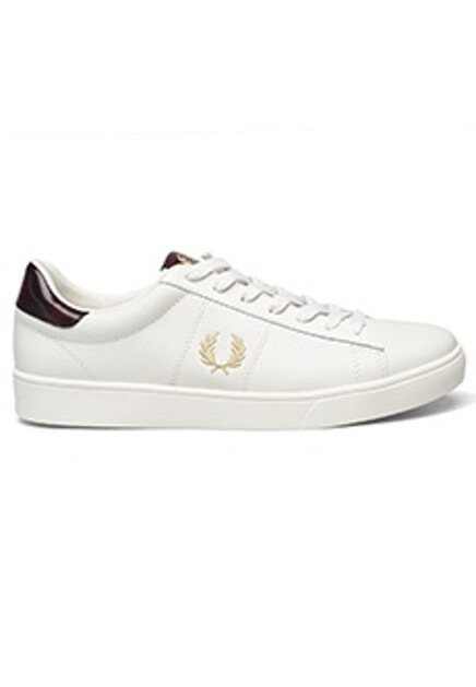 Белые кеды с контрастной вставкой FRED PERRY