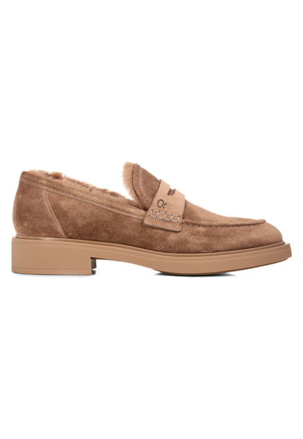 Лоферы с меховым подкладом GIANVITO ROSSI - ИТАЛИЯ
