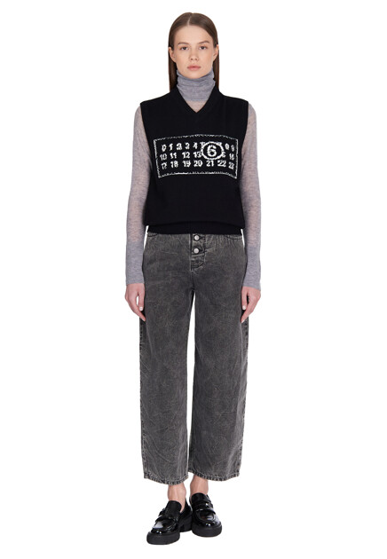 Жилет из смеси шерсти и акрила MM6 Maison Margiela - ФРАНЦИЯ