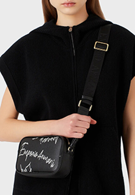 Кросс-боди с контрастным принтом EMPORIO ARMANI
