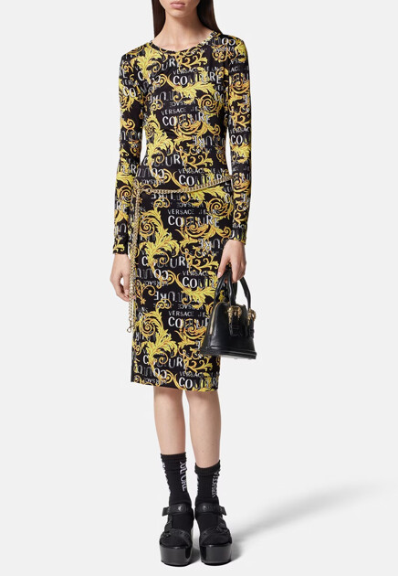 Платье VERSACE JEANS COUTURE  - Полиэстер - цвет черный