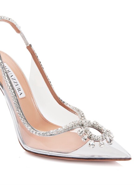 Туфли-слингбэки AQUAZZURA  - ПВХ - цвет серый