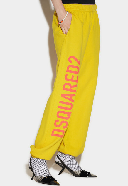 Спортивные брюки DSQUARED2  - Хлопок - цвет желтый