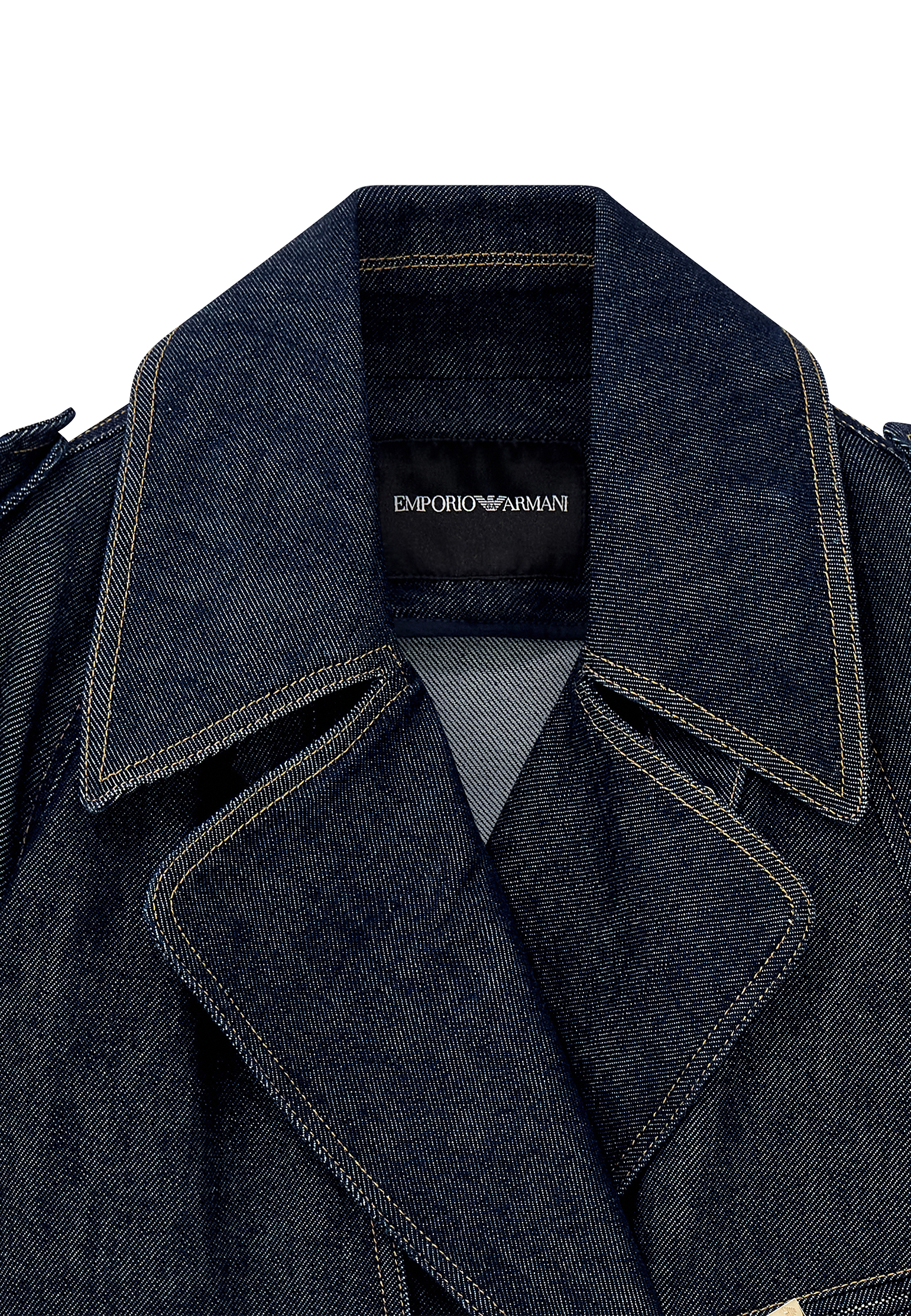 Куртка EMPORIO ARMANI  - Хлопок - цвет синий