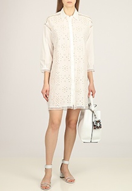 Платье мини рубашечного кроя ERMANNO SCERVINO
