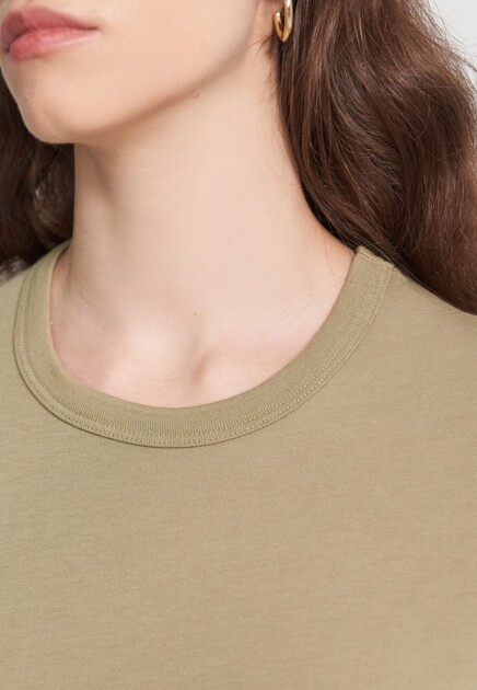 Футболка J BRAND  - Хлопок, Модал - цвет зеленый