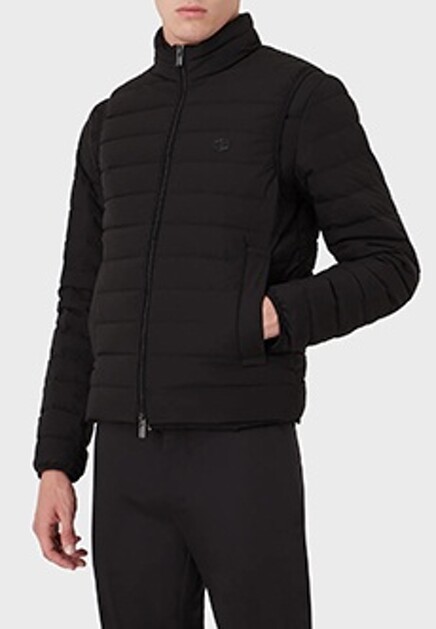 Стеганый жилет с логотипом EMPORIO ARMANI