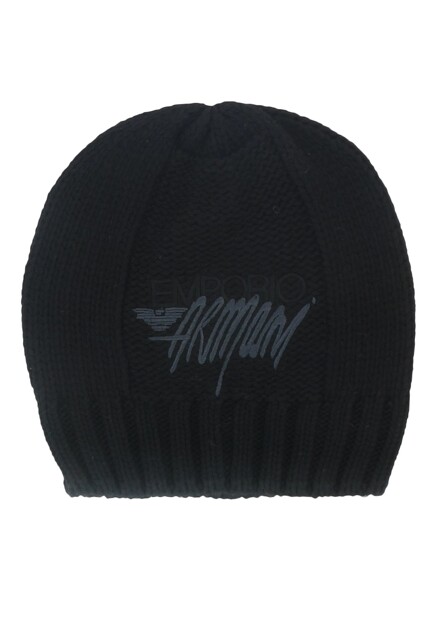 Черная шапка EMPORIO ARMANI