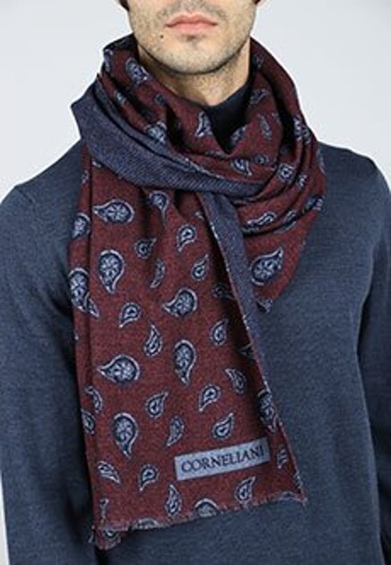 Бордовый палантин CORNELIANI
